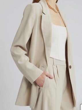 Open Edit Women's Cream Blazer